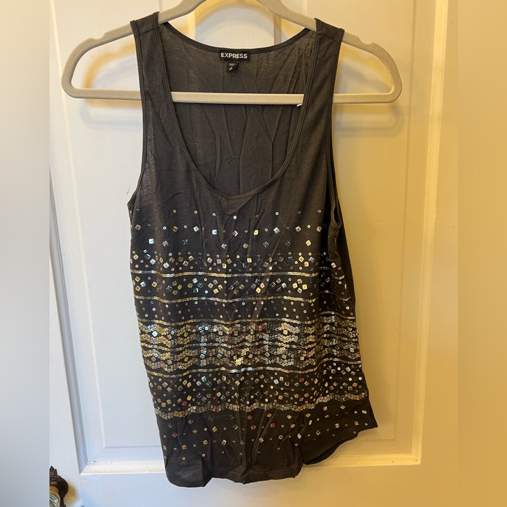 Express women’s sequined tank top